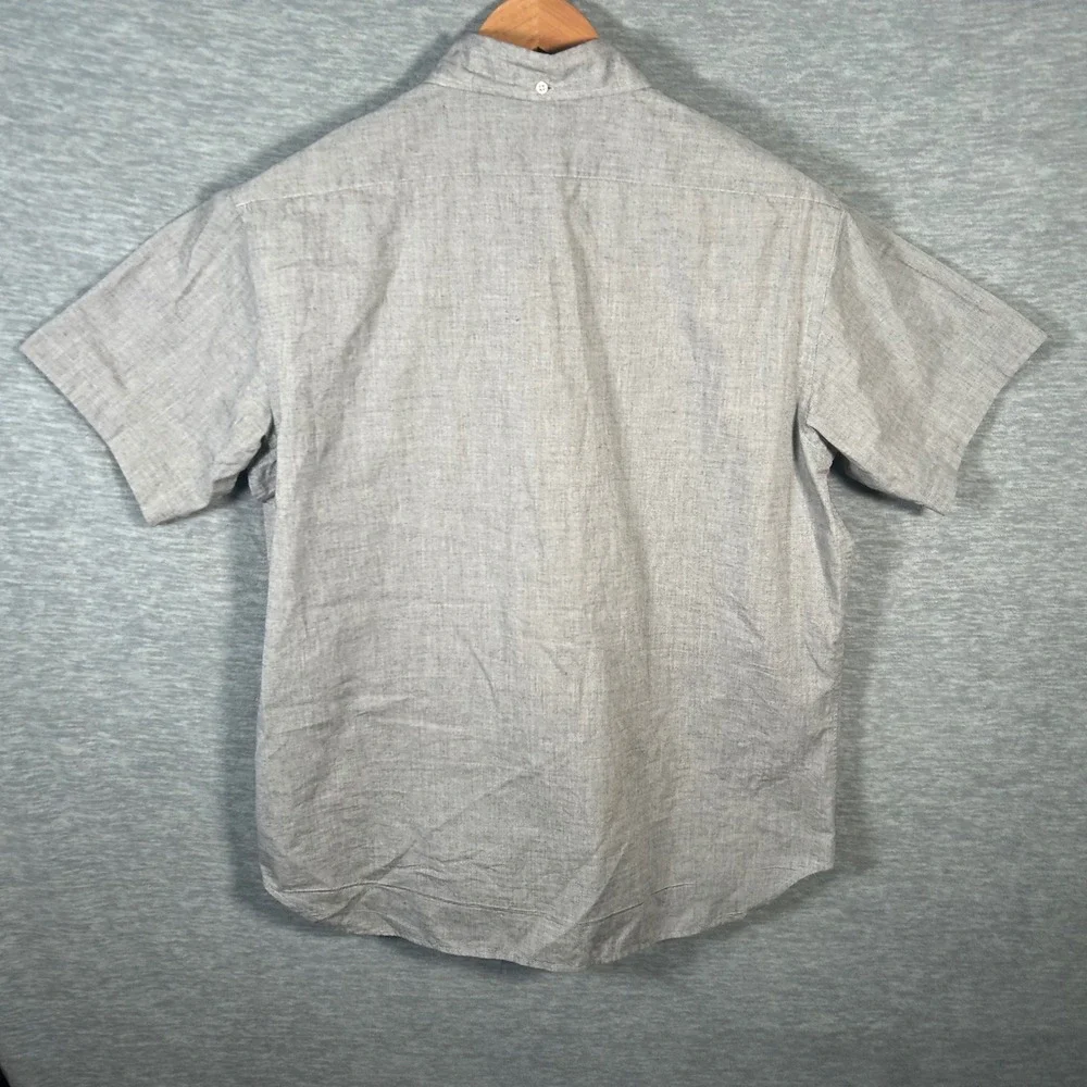 Taylor Stitch Shirt Mens 46 XXL Gray Short Sleeve Cotton Button Down Made USA - Picture 3 of 7